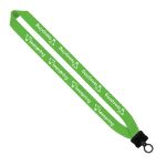1" Knitted Cotton Promotional Lanyards in Lime Green