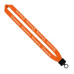 1" Knitted Cotton Promotional Lanyards in Orange
