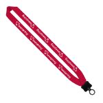 1" Knitted Cotton Promotional Lanyards in Red