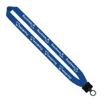 1" Knitted Cotton Promotional Lanyards in Royal Blue
