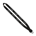 3⁄4" Custom Woven Nylon Lanyards in Black