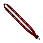 3⁄4" Custom Woven Nylon Lanyards in Burgundy
