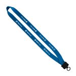 3⁄4" Custom Woven Nylon Lanyards in Electric Blue