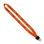 3⁄4" Custom Woven Nylon Lanyards in Orange