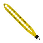 3⁄4" Custom Woven Nylon Lanyards in Process Yellow