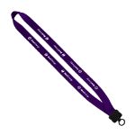 3⁄4" Custom Woven Nylon Lanyards in Purple