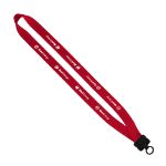 3⁄4" Custom Woven Nylon Lanyards in Red