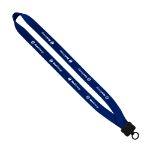 3⁄4" Custom Woven Nylon Lanyards in Royal Blue
