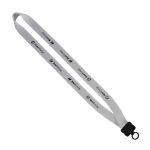 3⁄4" Custom Woven Nylon Lanyards in White