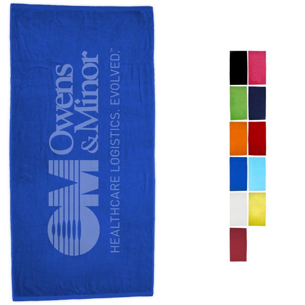 Signature Basic Weight 30" x 60" Colored Beach Towels 10.5 lbs/d
