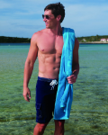 Light Blue custom beach towel