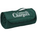 Hunter Green custom logoed picnic blanket.