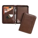 Chocolate junior custom zippered padfolio