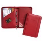 Bright red small zippered notepads
