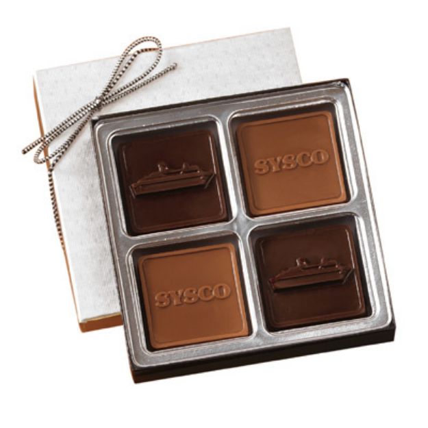 Custom Chocolate 4 Piece Gift Box