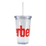 Clear cup with straw tumbler