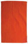 Orange Platinum Terry Velour Golf Towel customized with your logo by Adco Marketing