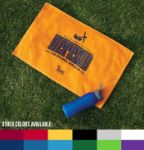 Platinum Terry Velour Golf Towel customized with your logo by Adco Marketing