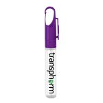 Antibacterial Custom Hand Sanitizer CleanZ Pen in Purple