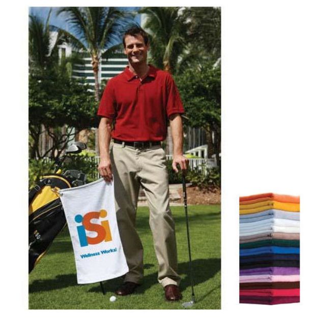 Custom Tone on Tone Light Colored Golf Towels - 16x24