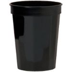 16 oz. Fluted Custom Stadium Cups Black