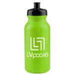 Neon green custom promotional bottle.