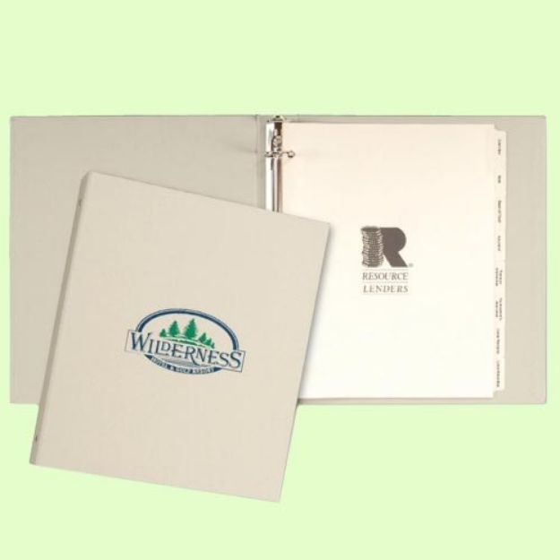 Full Wrap Ring Binder with 1/2" Ring and custom imprint