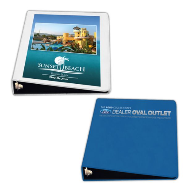 3 Ring Vinyl Custom Binders, with a 1" ring