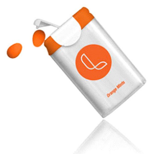 Orange Citrus Panned Breath Mints with Custom Logo