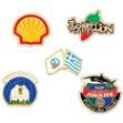 Etched Soft Enamel Bargain 3/4" Lapel Pins