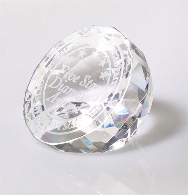 Engraved Diamond Award and Paperweight