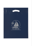 9" x 13" Small Die Cut Plastic Bags in Navy