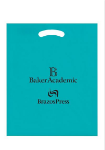 9" x 13" Small Die Cut Plastic Bags in Teal