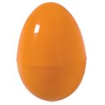 Orange custom putty egg for tradeshow giveaway.
