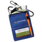 Trade Show Badge Holder with Pen Holder in Blue