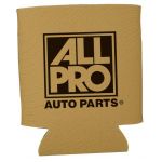 Khaki custom can koozie by Adco Marketing