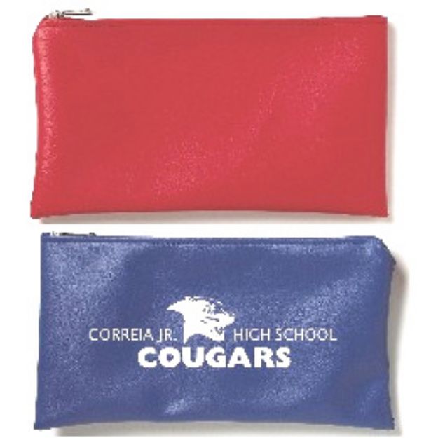 Corydon Imitation Leather Custom Zippered Bank Bags