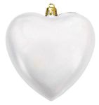 White heart shaped ornaments for nonprofits and schools and hospitals