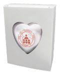 White plain gift box for heart ornaments