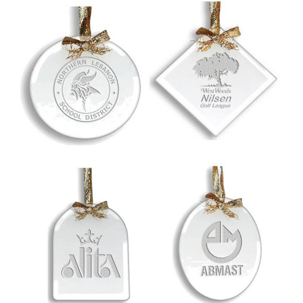 Deep Etched Custom Jade Glass Ornaments