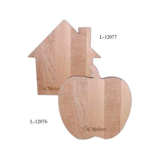 House and Apple Shaped Cutting Board