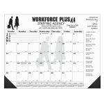 12 Month Calendar Desk Pad in Black