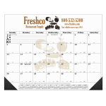 12 Month Calendar Desk Pad in Black-B881