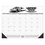 12 Month Calendar Desk Pad in Black-B900