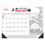 12 Month Calendar Desk Pad in Black-B902