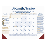 12 Month Calendar Desk Pad in Blue and Gold-B886