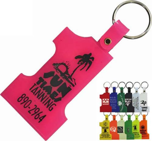 Hard Plastic Number One Key Tags