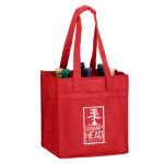 Custom Red Non Woven Wine Tote by Adco Marketing