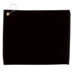 Black Soft Touch Bargain Golf Towels - 15" x 18"