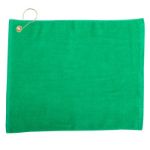 Kelly Green Soft Touch Bargain Golf Towels - 15" x 18"
